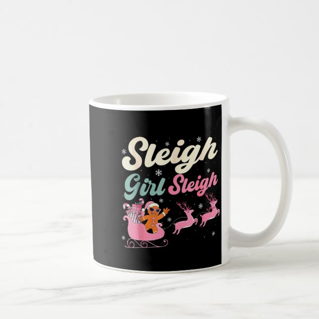 Gingerbread Sleigh Girl Nk Funny Christmas Women G Coffee Mug (Right)