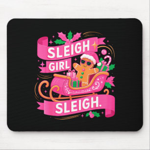Gingerbread Sleigh Girl Nk Funny Christmas Women G Mouse Mat