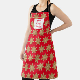 Gingerbread Snowflake Christmas Cookie Apron