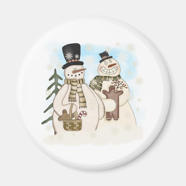 GINGERBREAD SNOWMAN MAGNET (Front)