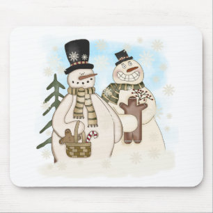 GINGERBREAD SNOWMAN MOUSE MAT