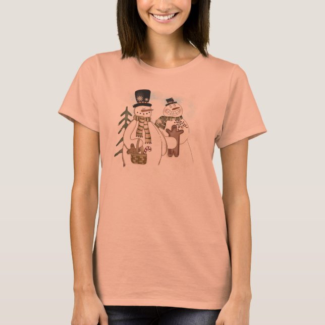 GINGERBREAD SNOWMAN T-Shirt (Front)