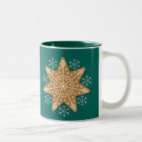 Gingerbread Star and Snowflakes Teal