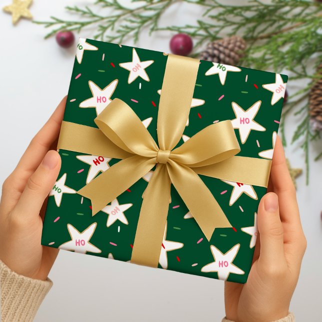 Gingerbread Star Christmas Pattern Wrapping Paper (Creator Uploaded)