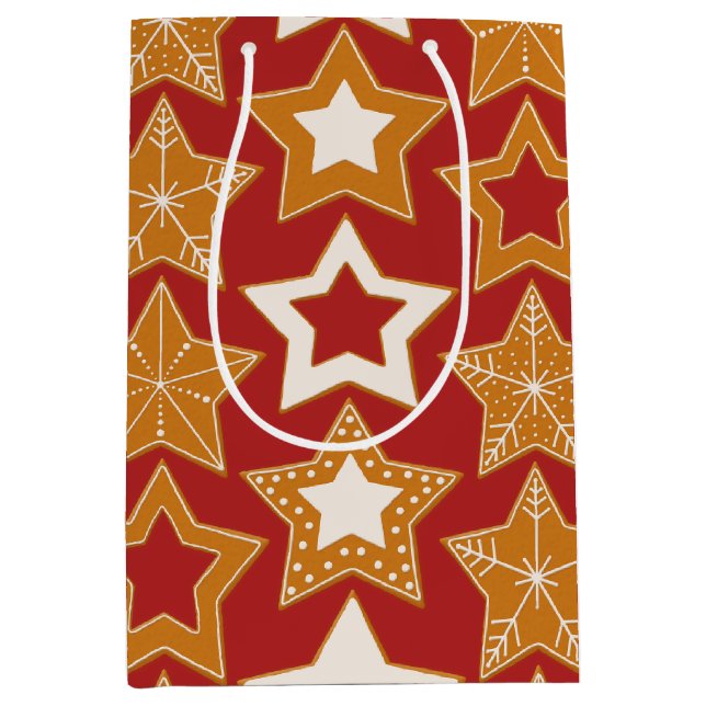 Gingerbread Stars (Christmas) Gift Bag (Front)
