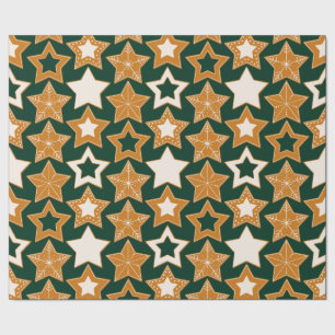 Gingerbread Stars (Noel) Wrapping Paper
