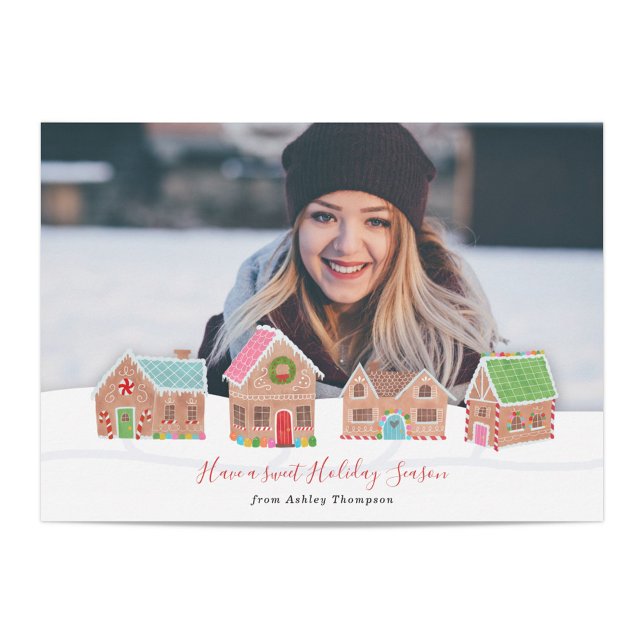 Gingerbread Street Holiday Photo Card (Creator Uploaded)