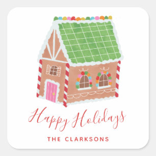 Gingerbread Street Square Sticker