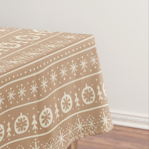 Gingerbread Stripe Tablecloth