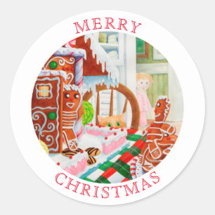 GINGERBREAD SURPRISE Large Round Envelope Seals