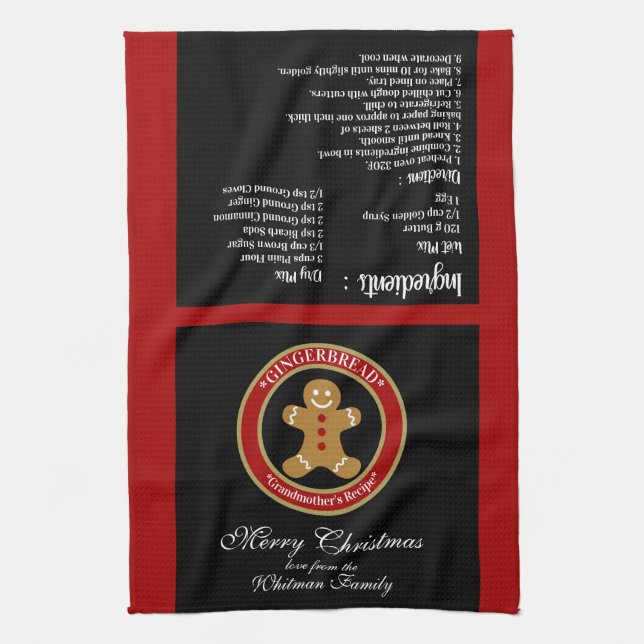 Gingerbread Tea Towel (Vertical)