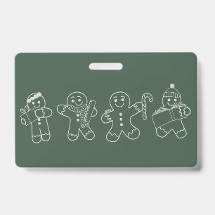 Gingerbread Teacher Christmas Holiday Teacher Xmas ID Badge