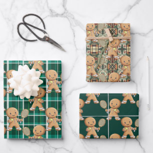 Gingerbread Tennis Grand Slam 🎾🎄 Wrapping Paper Sheet