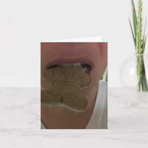 gingerbread thank you note card