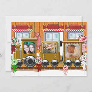 Gingerbread Train Holiday Photo Card