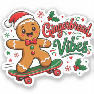 Gingerbread Vibes Skateboard Christmas