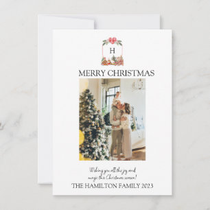 Gingerbread Village Crest w/ Photo Christmas Card