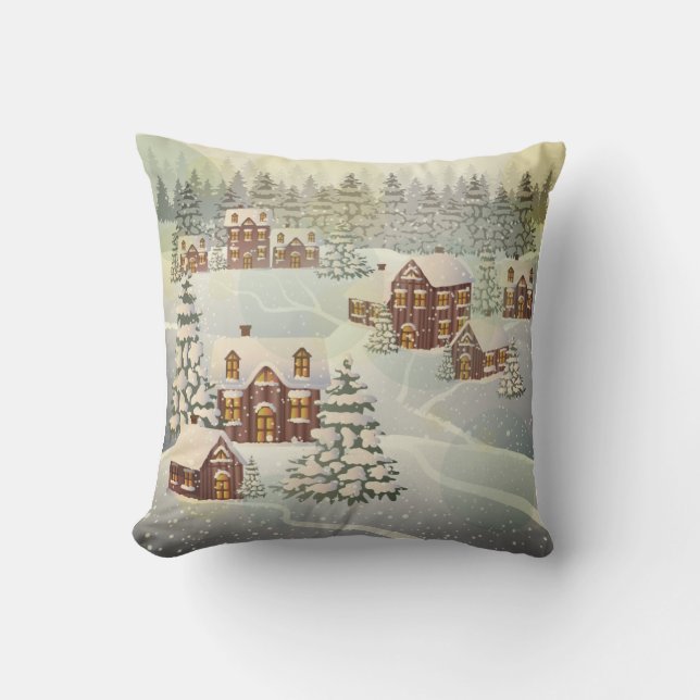 Gingerbread Village Cushion (Front)