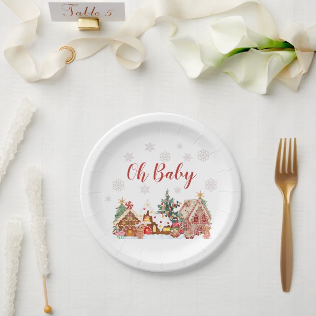 Gingerbread Village Paper Plates (Wedding)