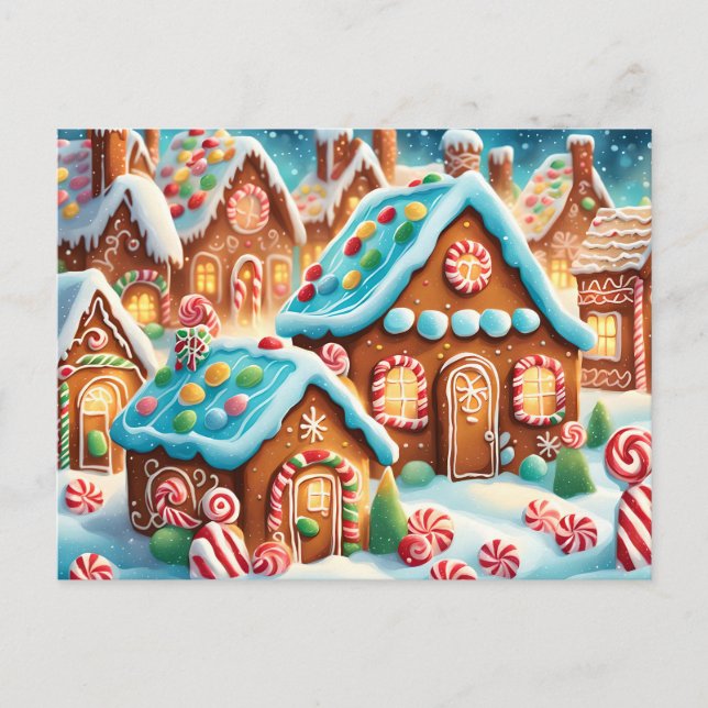 gingerbread village postcard (Front)