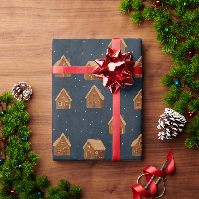 Gingerbread Village Wrapping Paper (Holiday Gift)