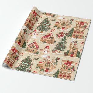 Gingerbread Village  Wrapping Paper