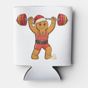 Gingerbread Weightlifter Christmas 2026 Holiday F Can Cooler