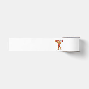Gingerbread Weightlifter Christmas 2026 Holiday F Grosgrain Ribbon