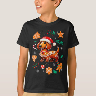 Gingerbread Weiner Dog Lover Dachshund Christmas C T-Shirt