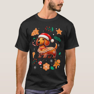 Gingerbread Weiner Dog Lover Dachshund Christmas C T-Shirt