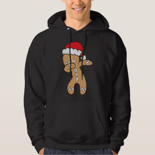Gingerbread With Santa Hat Cute Dabbing Gingerbrea Hoodie