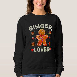 Gingerbread  Woman Christmas I Love My Ginger Redh Sweatshirt