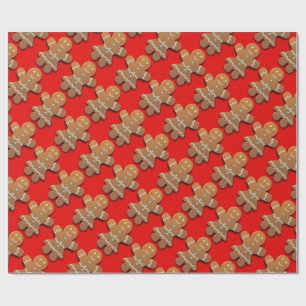 Gingerbread Woman Decorative Pattern Wrapping Paper