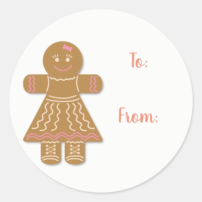 Gingerbread Woman Gift Tags (Front)