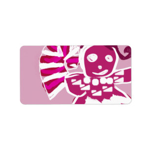 Gingerbread woman pink label