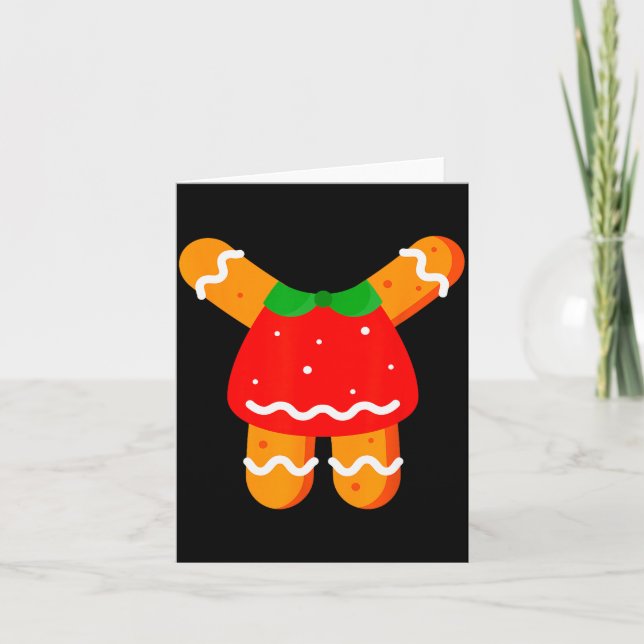 Gingerbread Women Girls Body Costume Halloween Or  Card (Front)