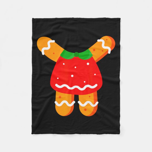 Gingerbread Women Girls Body Costume Halloween Or  Fleece Blanket (Front)