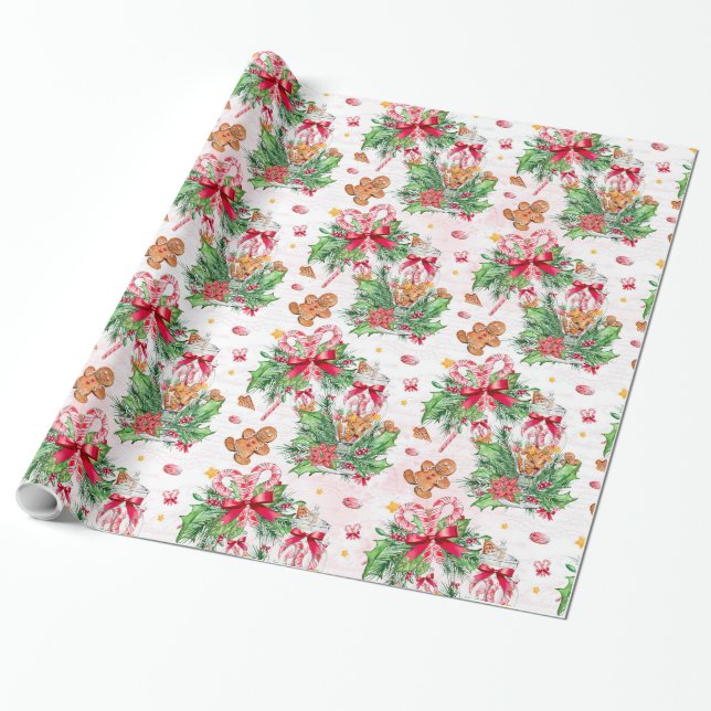 Gingerbread Wrapping Paper (Unrolled)