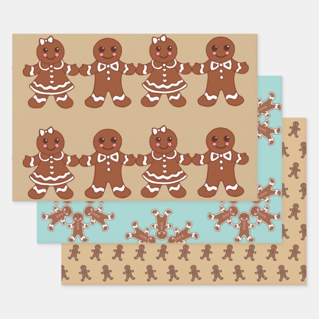 Gingerbread Wrapping Paper Set (Set)