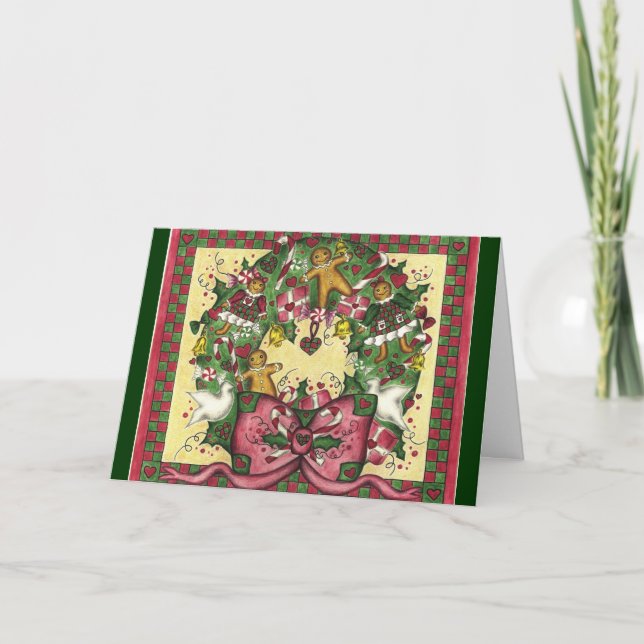 Gingerbread Wreath Card (Front)