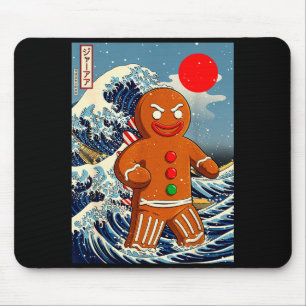 Gingerbread-zilla Vintage Japanese Art Funny Chris Mouse Mat
