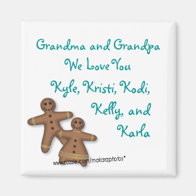 GingerbreadPeople Magnet-customise Magnet (Front)