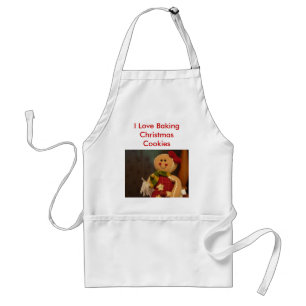 Gingerbreadwoman, I Love Baking Christmas Cookies Standard Apron