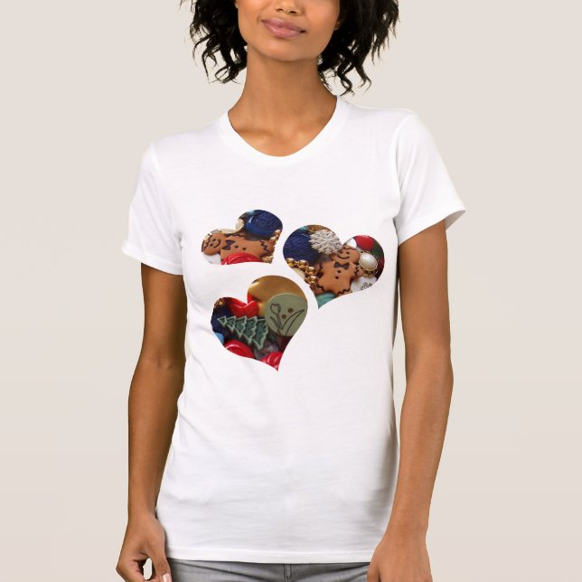Gingergread Men Hearts T-Shirt (Front)