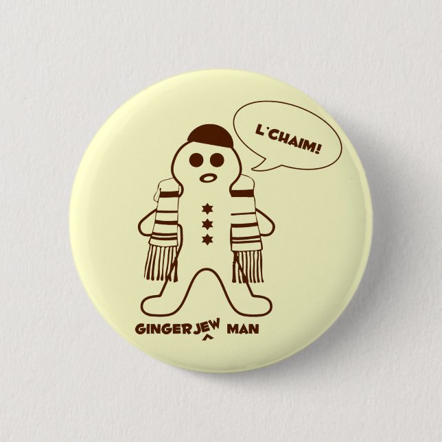 Gingerjew Man 6 Cm Round Badge (Front)