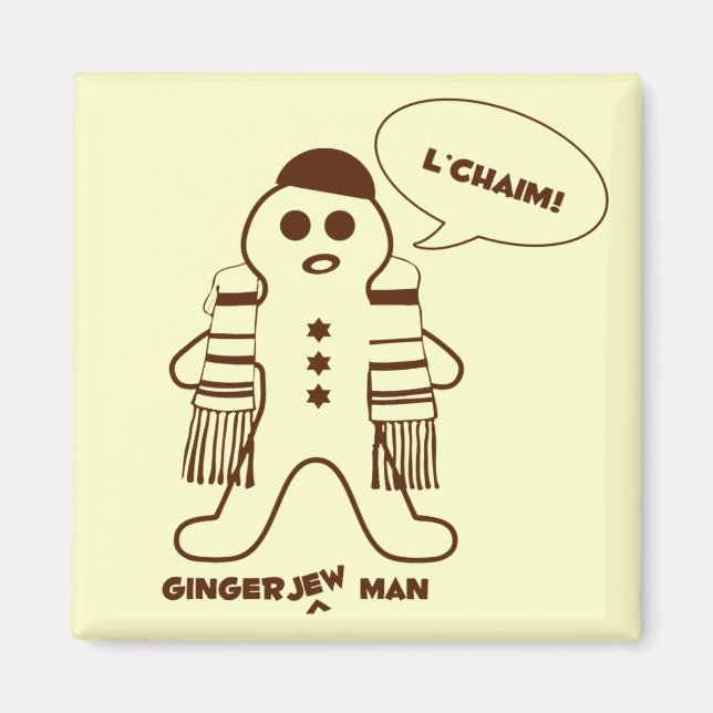 Gingerjew Man Magnet (Front)