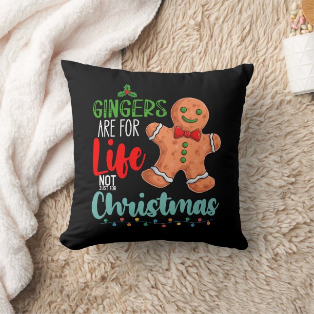 Gingers Are For Life Not Just For Christmas Cushion (Blanket)