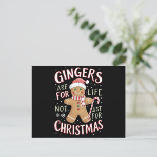 Gingers Are For Life Not Just For Christmas Funny Holiday Postcard