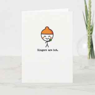 Gingers Are Hot Cute Art Card