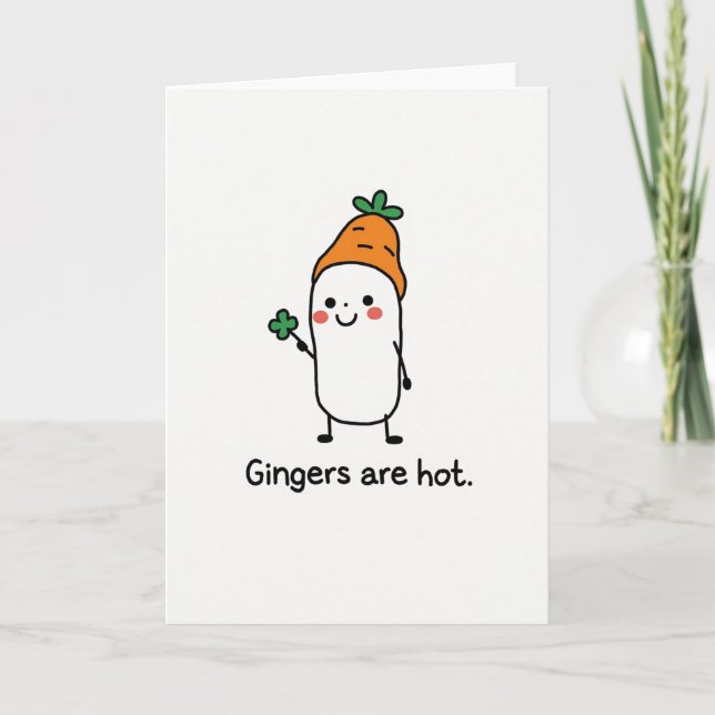 Gingers Are Hot Fun Card (Front)